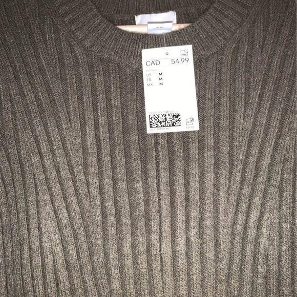 Olive Ribbed Knit Dress - Picture 5 of 5